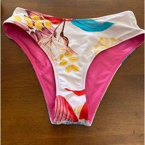 Floral bikini bottoms. No tags.  Size extra small based on measurements.